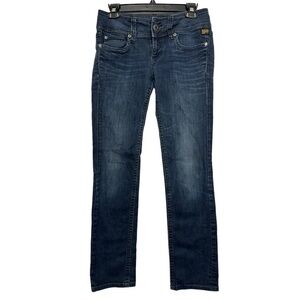 G-STAR Raw Denim Ford Straight Denim Blue Jeans Size W27 L32 EUC #1922